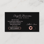 Carte de fidélité rose Gold Parties scintillant Be (Dos)