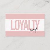 Carte de fidélité rose moderne, carte de punch d'a (Dos)