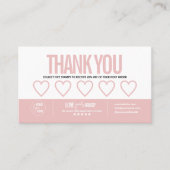 Carte de fidélité rose moderne, carte de punch d'a (Devant)