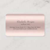 Carte De Fidélité Rose moderne chic Gold Hearts Parties scintillant  (Dos)