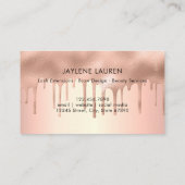 Carte de fidélité Rose moderne tendance Gold Shimm (Dos)