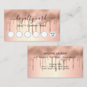 Carte de fidélité Rose moderne tendance Gold Shimm (Devant / Derrière)