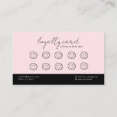 Carte de fidélité rose noire et blanche (Dos)