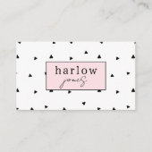 Carte de fidélité rose noire et blanche (Devant)