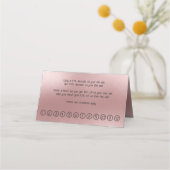 Carte De Fidélité Rose-Or Arrière - plan moderne chatoyant (Dos)