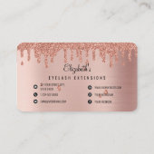 Carte de fidélité rose Pink Gold Eyelashes Parties (Dos)