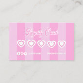 Carte de fidélité rose Retro (Dos)