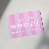 Carte de fidélité rose Retro