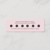 Carte de fidélité Rose simple et élégante (Dos)