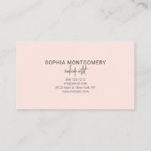 Carte de fidélité rose vierge (Dos)