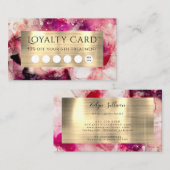 Carte de fidélité rose violet (Devant / Derrière)