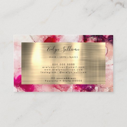 Carte de fidélité rose violet (Dos)