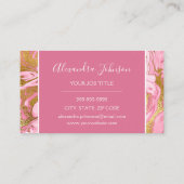 Carte De Fidélité Rosée et or Marbre Girl Loyalty Punch (Dos)