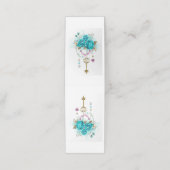 Carte De Fidélité Roses turquoise avec touches (Extérieur déplié)