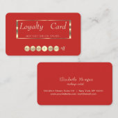 Carte de fidélité rouge professionnelle moderne (Devant / Derrière)