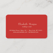 Carte de fidélité rouge professionnelle moderne (Dos)