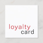 Carte de fidélité rouge simple et élégante (Devant)