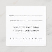 Carte de fidélité rouge simple et élégante (Dos)