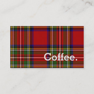 Carte De Fidélité Royal Stewart Tartan Simple Coffee Punch Card