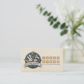 Carte De Fidélité Rustic Bakery Store Pastry Desserts Loyalty Punch (Debout devant)