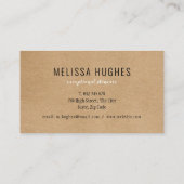 Carte De Fidélité Rustic Kraft Professionnel Client (Dos)