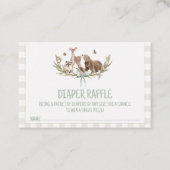 Carte De Fidélité Rustic Woodland Baby Shower Diaper Raffle Insert (Devant)