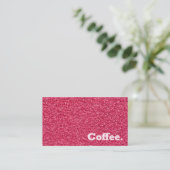 Carte De Fidélité Sable rose Café minimal simple | Style R (Debout devant)