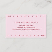 Carte De Fidélité Sable rose Café minimal simple | Style R (Dos)
