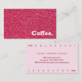Carte De Fidélité Sable rose Café minimal simple | Style R (Devant / Derrière)