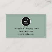 Carte De Fidélité Sage Green Logo Moderne Business Reward Punch (Dos)