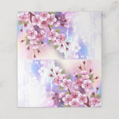 Carte De Fidélité Sakura rose sur la peinture Arrière - plan (Extérieur déplié)