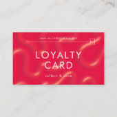 Carte De Fidélité Salon de Beauté Abstrait Moderne Rouge Spa de Maqu (Devant)