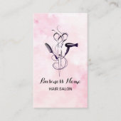 Carte De Fidélité Salon de beauté aquarelle rose (Devant)