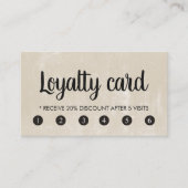 Carte De Fidélité Salon De Beauté Beige Texté Simple Et Élégant (Devant)