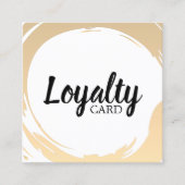 Carte De Fidélité Salon de Beauté Blanche Faux Or (Devant)