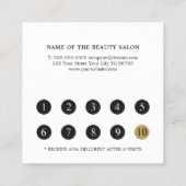 Carte De Fidélité Salon de Beauté Blanche Faux Or (Dos)