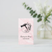 Carte De Fidélité Salon de beauté en marbre rose (Debout devant)