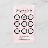 Carte De Fidélité Salon de beauté en marbre rose (Dos)