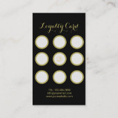 Carte De Fidélité Salon de beauté en or et noir (Dos)