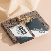 Carte De Fidélité Salon de beauté Esthétique noir blanc gris gris