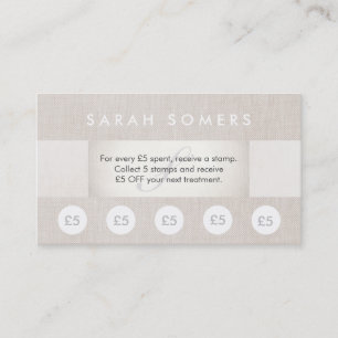 Carte De Fidélité Salon de Beauté et Spa 5 Timbre Punch Loyalty Card