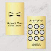 Carte De Fidélité Salon de beauté Golden Lashes & Brows (Devant / Derrière)