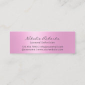Carte De Fidélité Salon de beauté Loyauté féminine rose moderne (Dos)