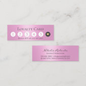 Carte De Fidélité Salon de beauté Loyauté féminine rose moderne (Devant / Derrière)