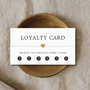 Carte De Fidélité Salon de beauté minimaliste et élégant Faux Gold H