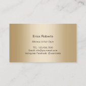 Carte De Fidélité Salon de beauté moderne Silver & Gold Loyauté (Dos)