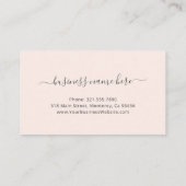 Carte De Fidélité Salon De Beauté Moderne Simple Blush Pink Élégant (Dos)