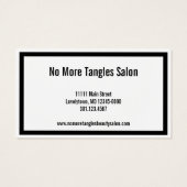 Carte de fidélité Salon de beauté noir et blanc (Dos)