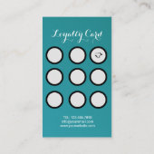 Carte De Fidélité Salon de beauté turquoise Green Lips (Dos)