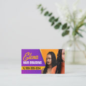 Carte De Fidélité Salon de beauté violet et orange (Debout devant)